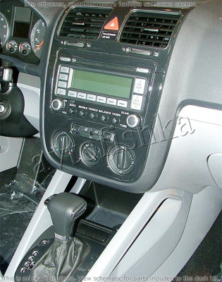 Декоративные накладки салона Volkswagen Jetta 2005-2009 Автоматическая коробка передач, Auto AC Control